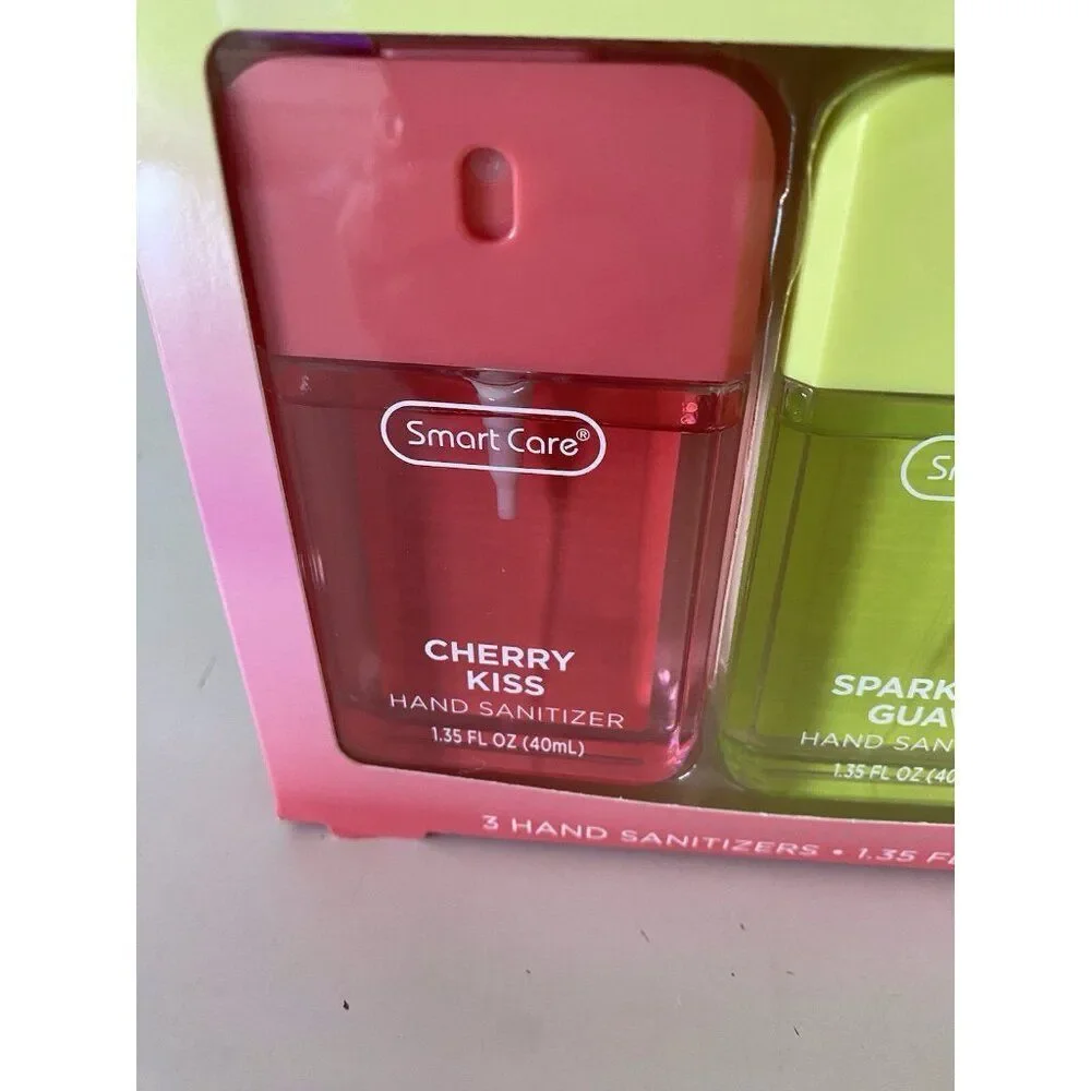 3 Pk 1.35 Fl Oz Smart Care Scented Hand Sanitizer Spray Cherry Guava‎ Raspberry